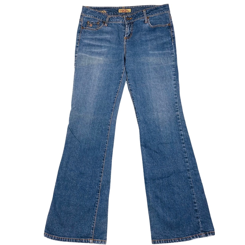 Paris Blues Women's Blue Wash Flare Leg Jeans Size 7 Bootcut Casual Denim